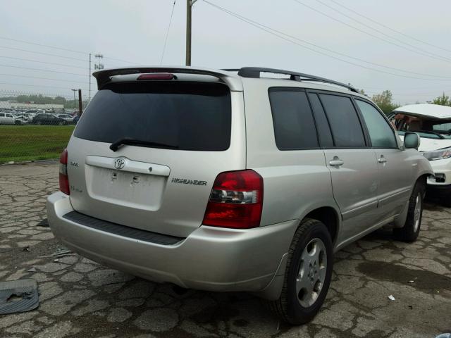 JTEEP21A440016711 - 2004 TOYOTA HIGHLANDER SILVER photo 1