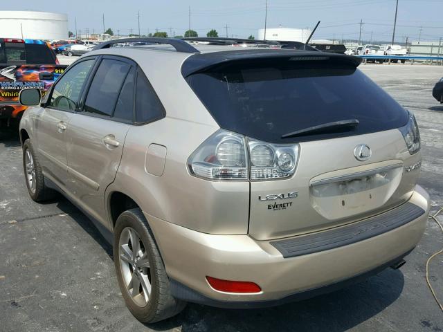 JTJHW31U160034362 - 2006 LEXUS RX 400 GOLD photo 3