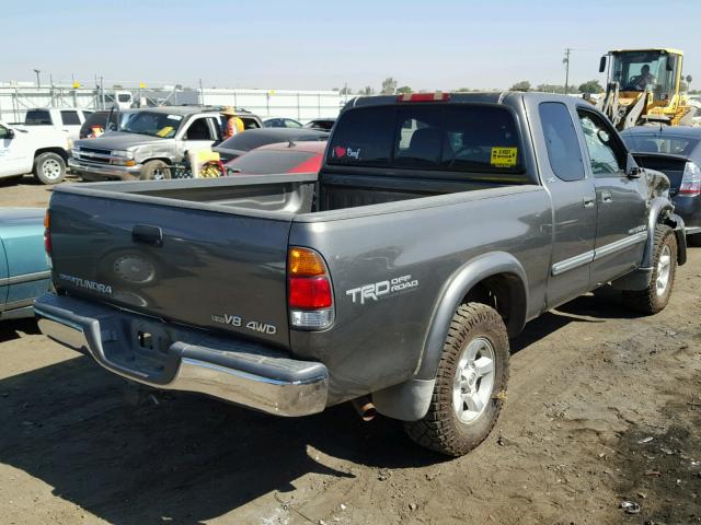 5TBBT441X4S445058 - 2004 TOYOTA TUNDRA GRAY photo 4