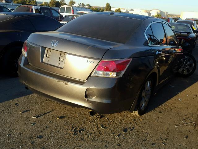 1HGCP36888A044519 - 2008 HONDA ACCORD EXL GRAY photo 4