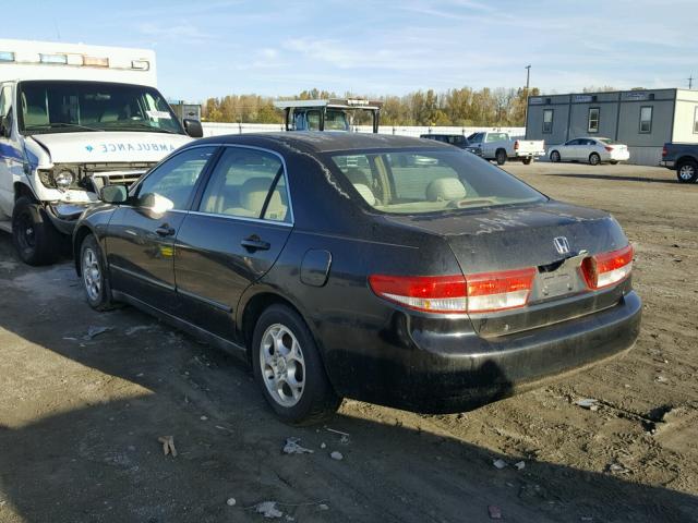 1HGCM56394A110529 - 2004 HONDA ACCORD LX BLACK photo 3