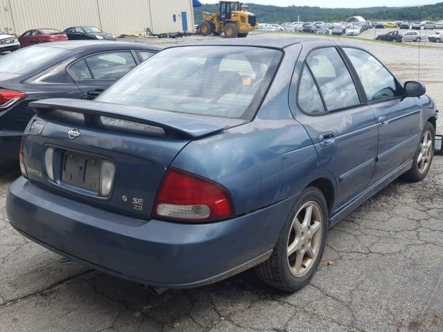 3N1BB51D41L110705 - 2001 NISSAN SENTRA SE BLUE photo 4