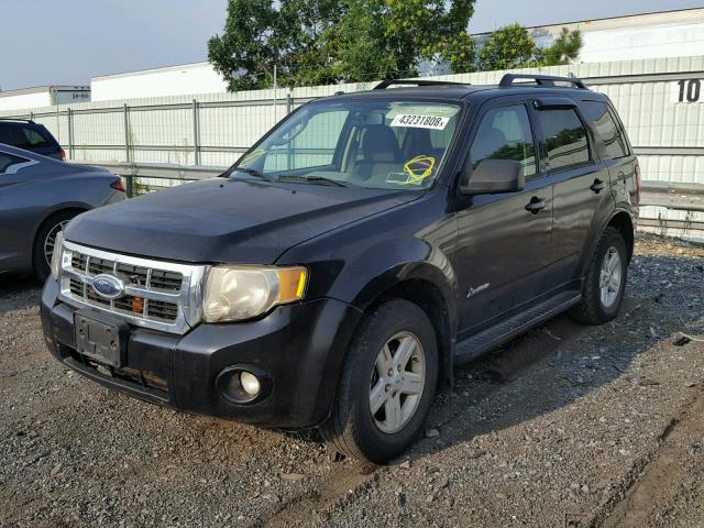 1FMCU49349KC50599 - 2009 FORD ESCAPE HYB BLACK photo 2