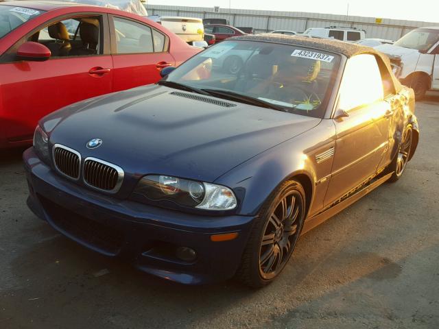 WBSBR93445PK09749 - 2005 BMW M3 BLUE photo 2