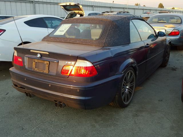 WBSBR93445PK09749 - 2005 BMW M3 BLUE photo 4