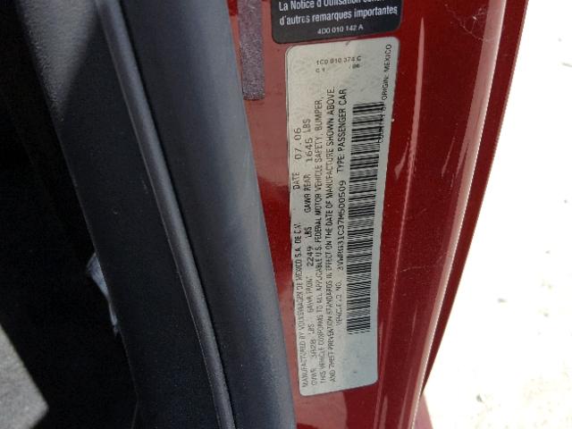 3VWRG31C37M500509 - 2007 VOLKSWAGEN NEW BEETLE წითელი ფოტო 10