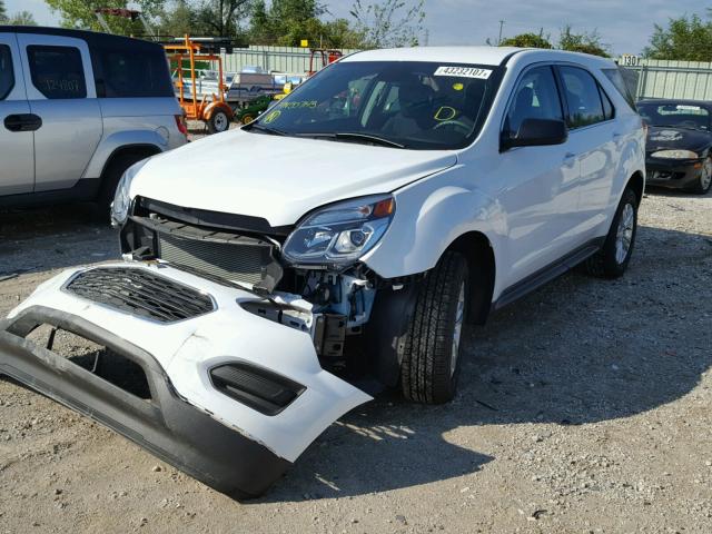 2GNALBEK1H1507143 - 2017 CHEVROLET EQUINOX LS WHITE photo 2