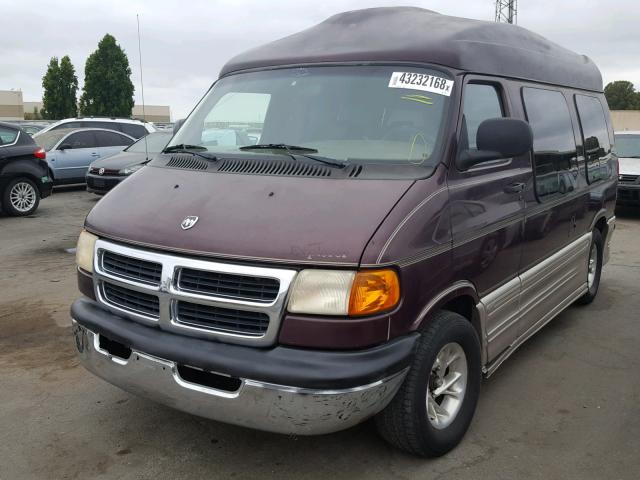 2B6HB11Y2YK176800 - 2000 DODGE RAM VAN B1 BROWN photo 2