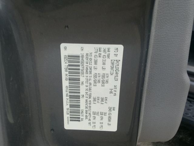 1A8HX58207F503917 - 2007 CHRYSLER ASPEN LIMI GRAY photo 10