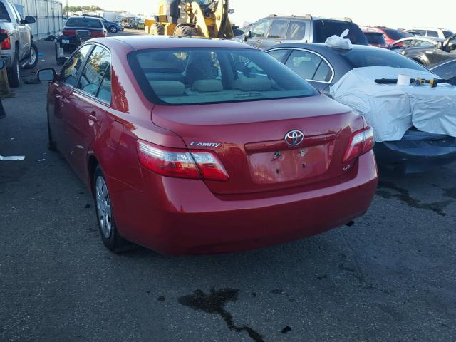 4T1BE46K29U352489 - 2009 TOYOTA CAMRY RED photo 3