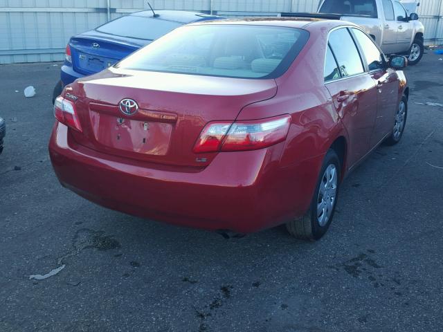 4T1BE46K29U352489 - 2009 TOYOTA CAMRY RED photo 4