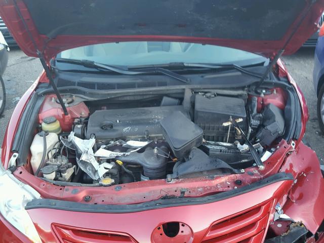 4T1BE46K29U352489 - 2009 TOYOTA CAMRY RED photo 7