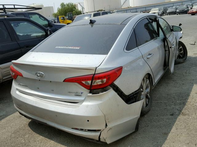 5NPE34AB4FH177103 - 2015 HYUNDAI SONATA SPO SILVER photo 4