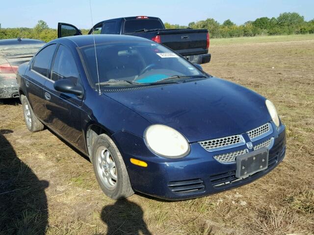 1B3ES26C25D255232 - 2005 DODGE NEON BLUE photo 1