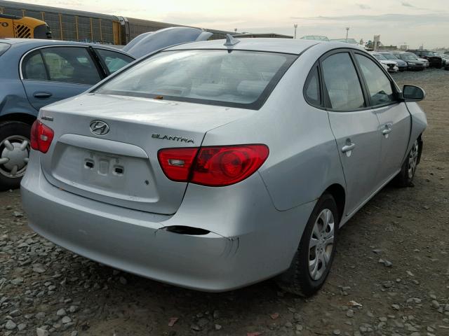 KMHDU46D39U761260 - 2009 HYUNDAI ELANTRA SILVER photo 4