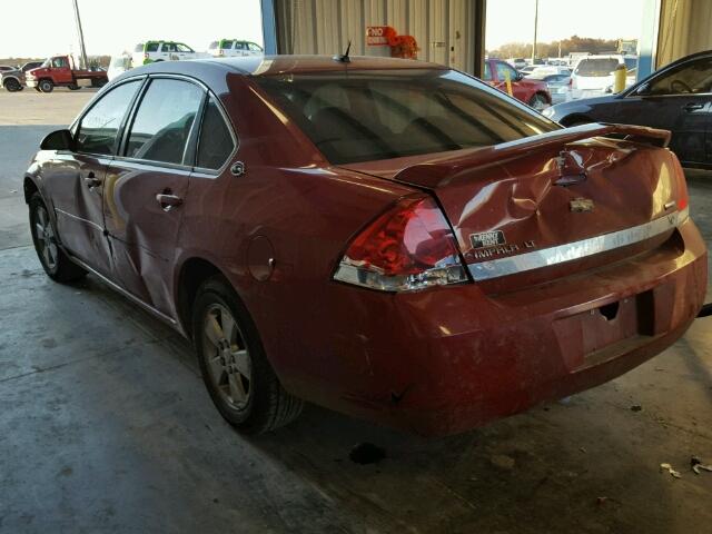 2G1WT58K479252279 - 2007 CHEVROLET IMPALA LT RED photo 3