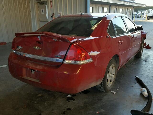 2G1WT58K479252279 - 2007 CHEVROLET IMPALA LT RED photo 4