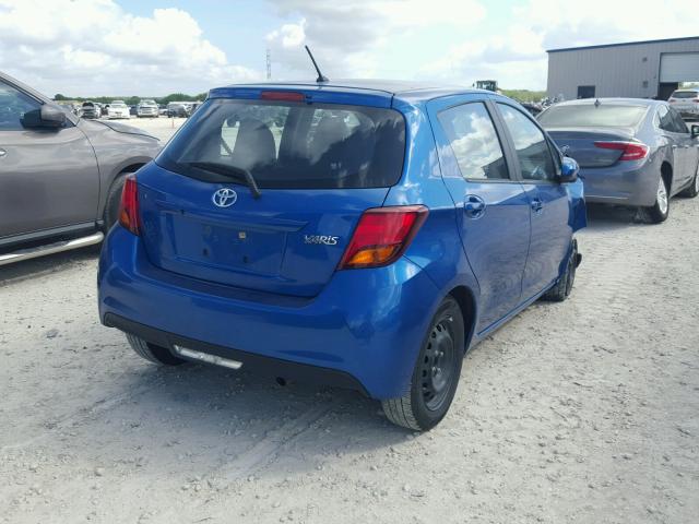 VNKKTUD38HA081306 - 2017 TOYOTA YARIS L BLUE photo 4