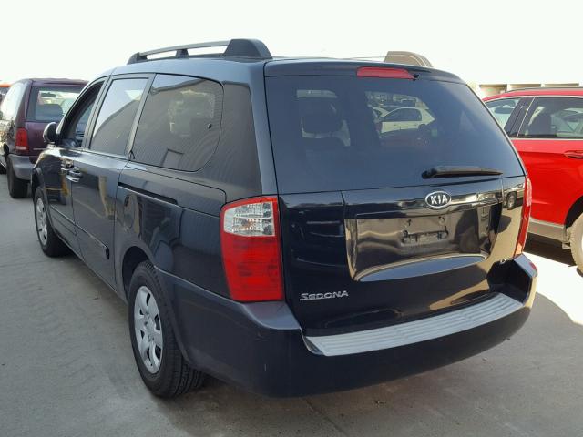 KNDMB233176111807 - 2007 KIA SEDONA EX BLACK photo 3