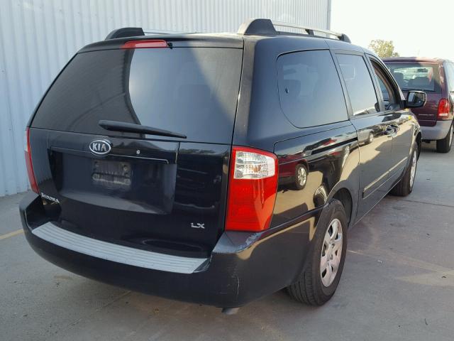 KNDMB233176111807 - 2007 KIA SEDONA EX BLACK photo 4