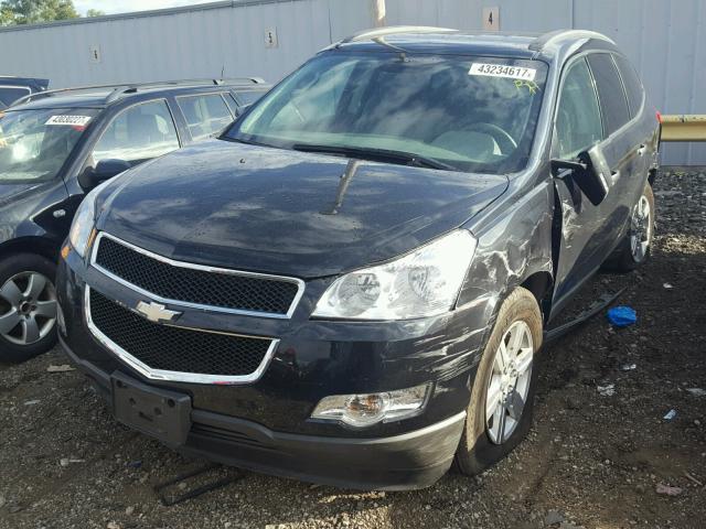 1GNKVGED9CJ116124 - 2012 CHEVROLET TRAVERSE L BLACK photo 2