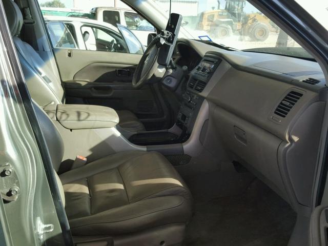 2HKYF18697H514278 - 2007 HONDA PILOT EXL GRAY photo 5