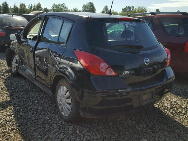 3N1BC13E77L363442 - 2007 NISSAN VERSA BLACK photo 3