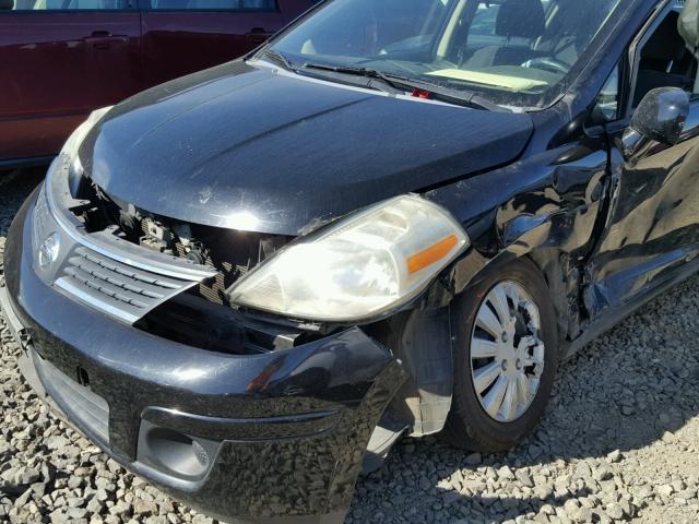 3N1BC13E77L363442 - 2007 NISSAN VERSA BLACK photo 9