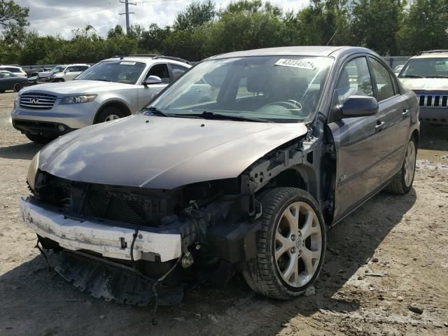 JM1BK324081141595 - 2008 MAZDA 3 S GRAY photo 2