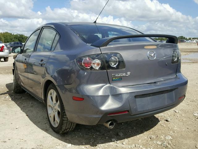 JM1BK324081141595 - 2008 MAZDA 3 S GRAY photo 3