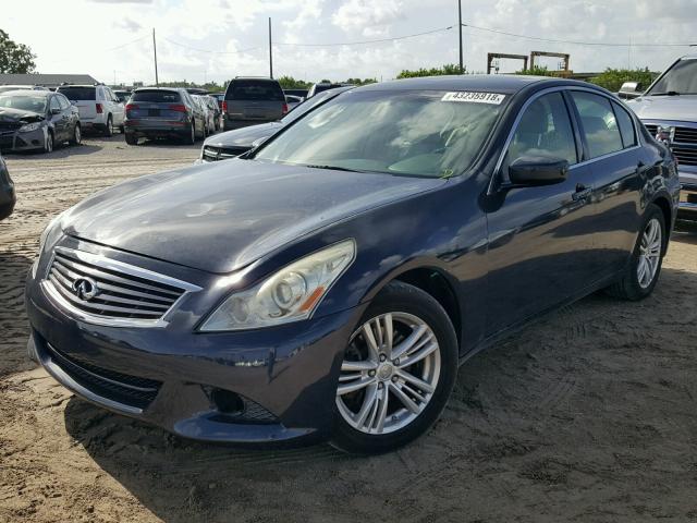 JN1DV6AP8CM810106 - 2012 INFINITI G25 BASE BLUE photo 2