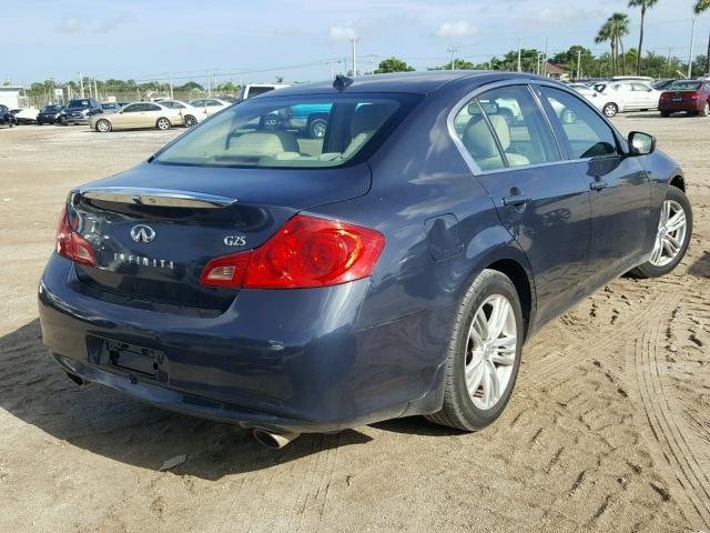 JN1DV6AP8CM810106 - 2012 INFINITI G25 BASE BLUE photo 4