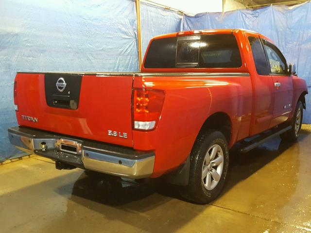 1N6AA06BX5N514343 - 2005 NISSAN TITAN XE RED photo 4