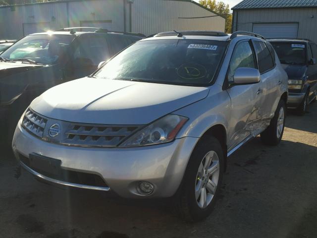 JN8AZ08W57W619434 - 2007 NISSAN MURANO SILVER photo 2