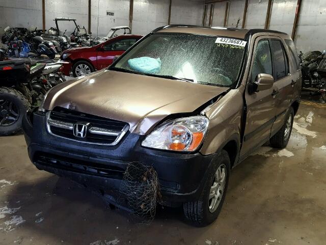 JHLRD78894C017854 - 2004 HONDA CR-V EX BROWN photo 2