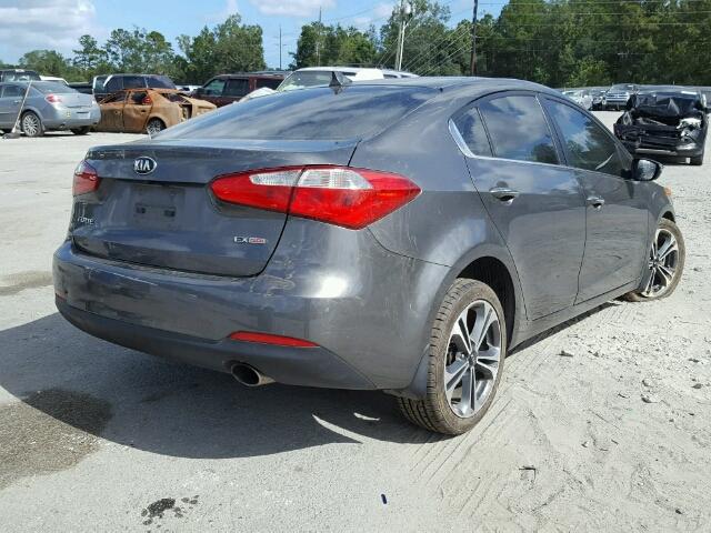 KNAFX4A83E5120299 - 2014 KIA FORTE GRAY photo 4