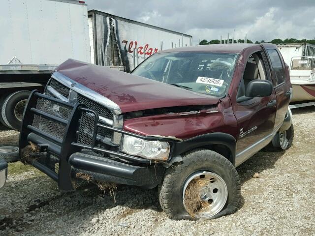 3D7KU28693G739892 - 2003 DODGE RAM 2500 S MAROON photo 2