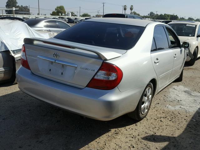 4T1BE32K13U707255 - 2003 TOYOTA CAMRY LE SILVER photo 4