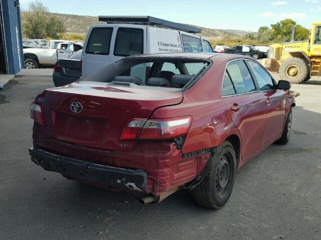 4T1BE46K57U012184 - 2007 TOYOTA CAMRY NEW RED photo 4