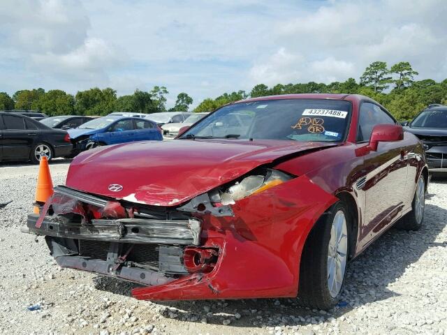 KMHHN66F57U250237 - 2007 HYUNDAI TIBURON GT BURGUNDY photo 2