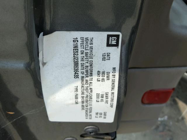 1G1NE52J23M636435 - 2003 CHEVROLET MALIBU LS Boz foto 10