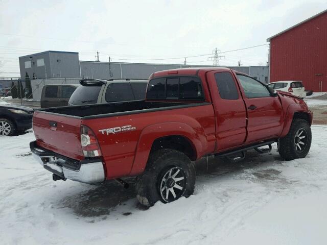 5TFUU4EN8DX063538 - 2013 TOYOTA TACOMA RED photo 4