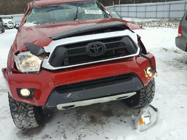 5TFUU4EN8DX063538 - 2013 TOYOTA TACOMA RED photo 9