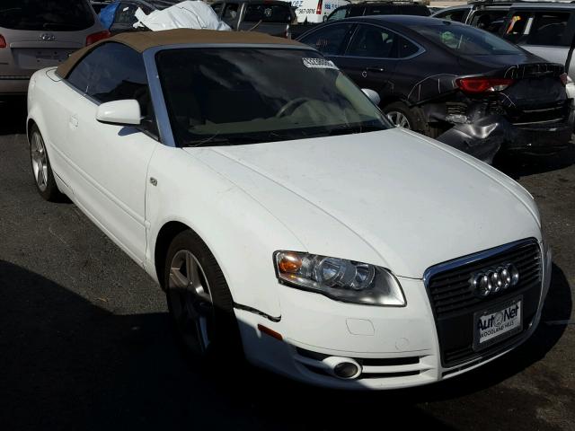 WAUAF48H17K024890 - 2007 AUDI A4 2.0T CA WHITE photo 1