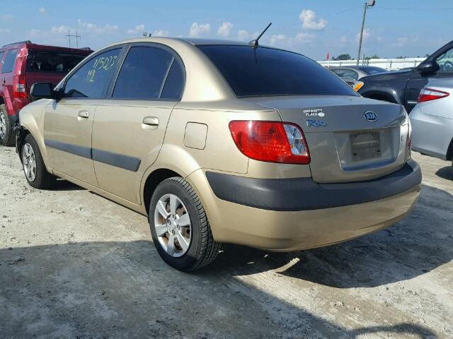 KNADE123876248713 - 2007 KIA RIO GOLD photo 3