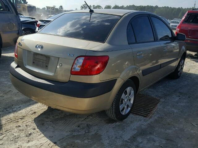 KNADE123876248713 - 2007 KIA RIO GOLD photo 4