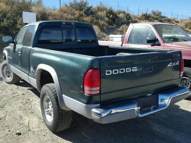 1B7GG22X6WS544581 - 1998 DODGE DAKOTA GREEN photo 3