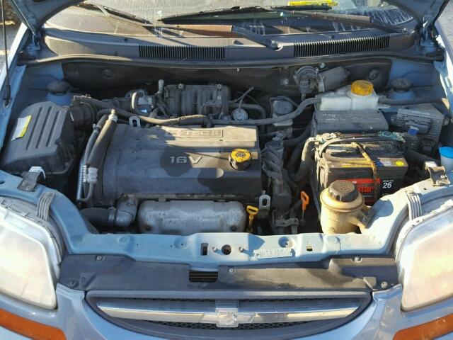 KL1TD66637B781599 - 2007 CHEVROLET AVEO BASE BLUE photo 7