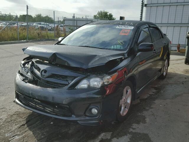 5YFBU4EE2CP073602 - 2012 TOYOTA COROLLA BA BLACK photo 2