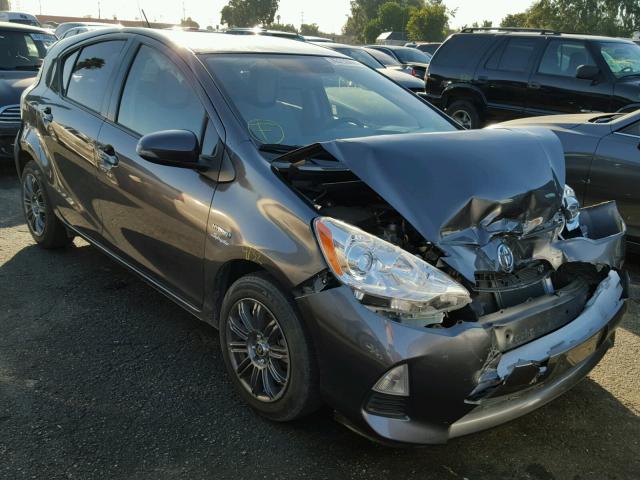 JTDKDTB37E1559732 - 2014 TOYOTA PRIUS C GRAY photo 1